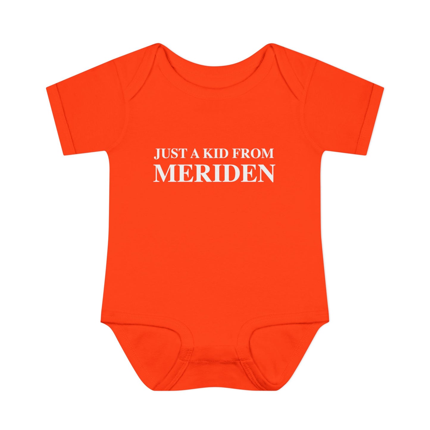 Just a kid from Meriden Infant Baby Rib Bodysuit