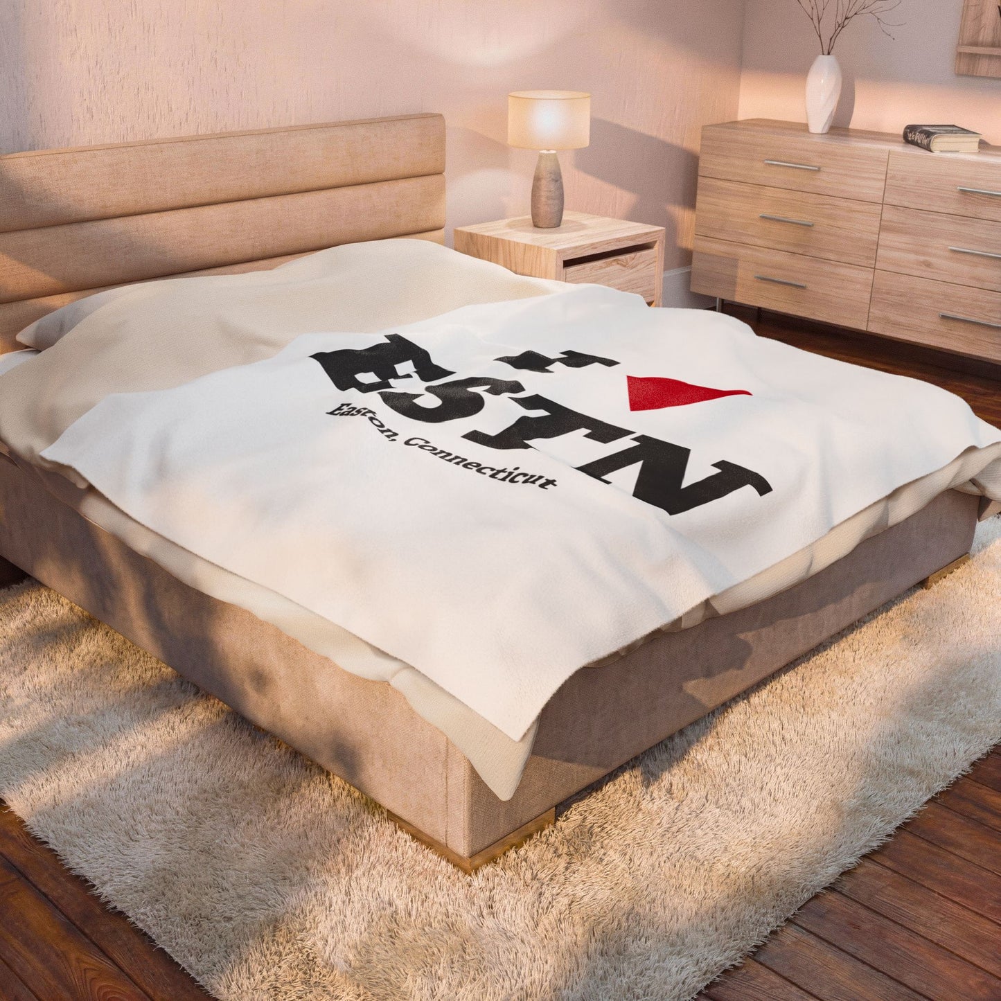 I Heart ESTN Velveteen Plush Blanket