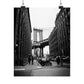 Manhattan Bridge Black and White Matte Vertical Posters