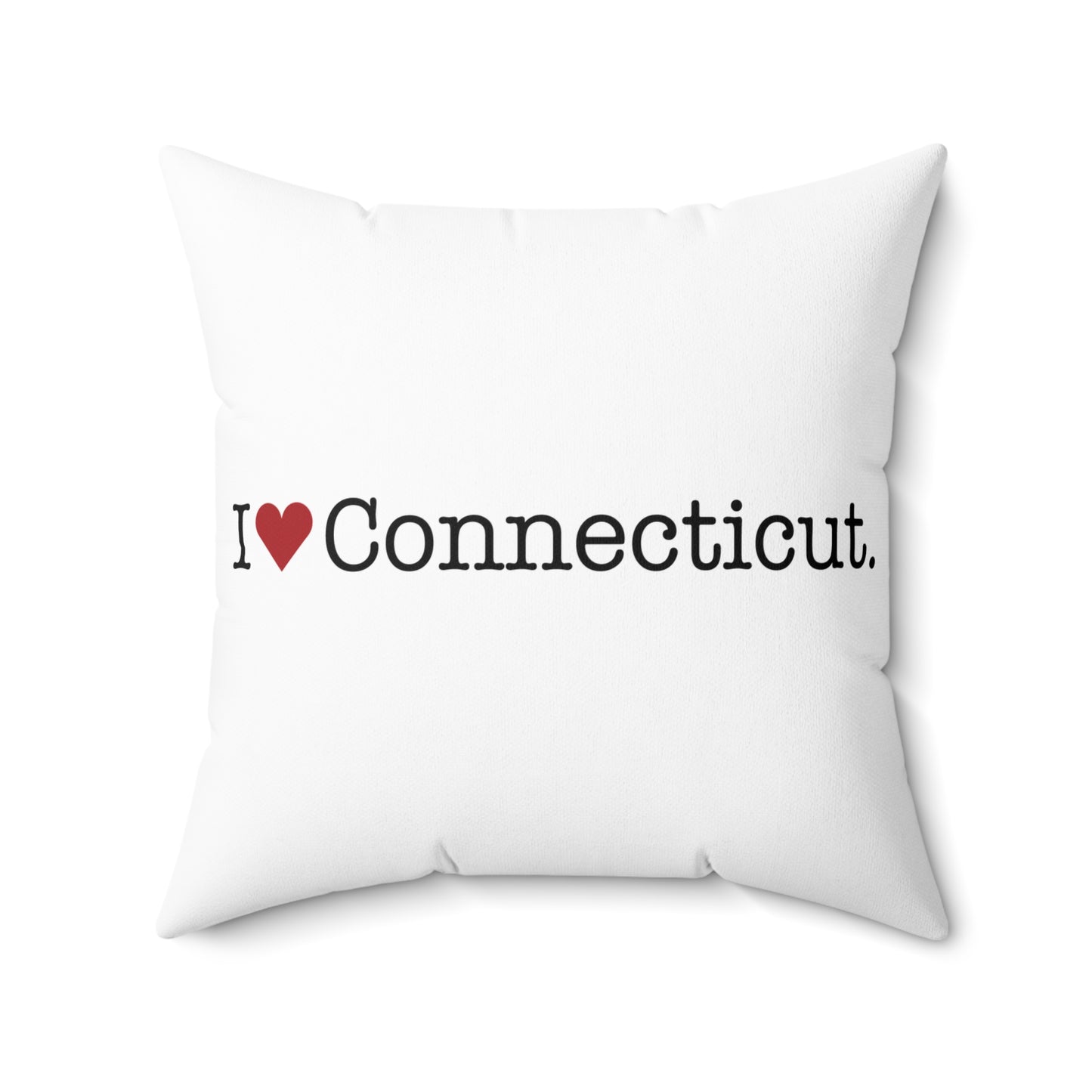 I Heart Connecticut. Spun Polyester Square Pillow