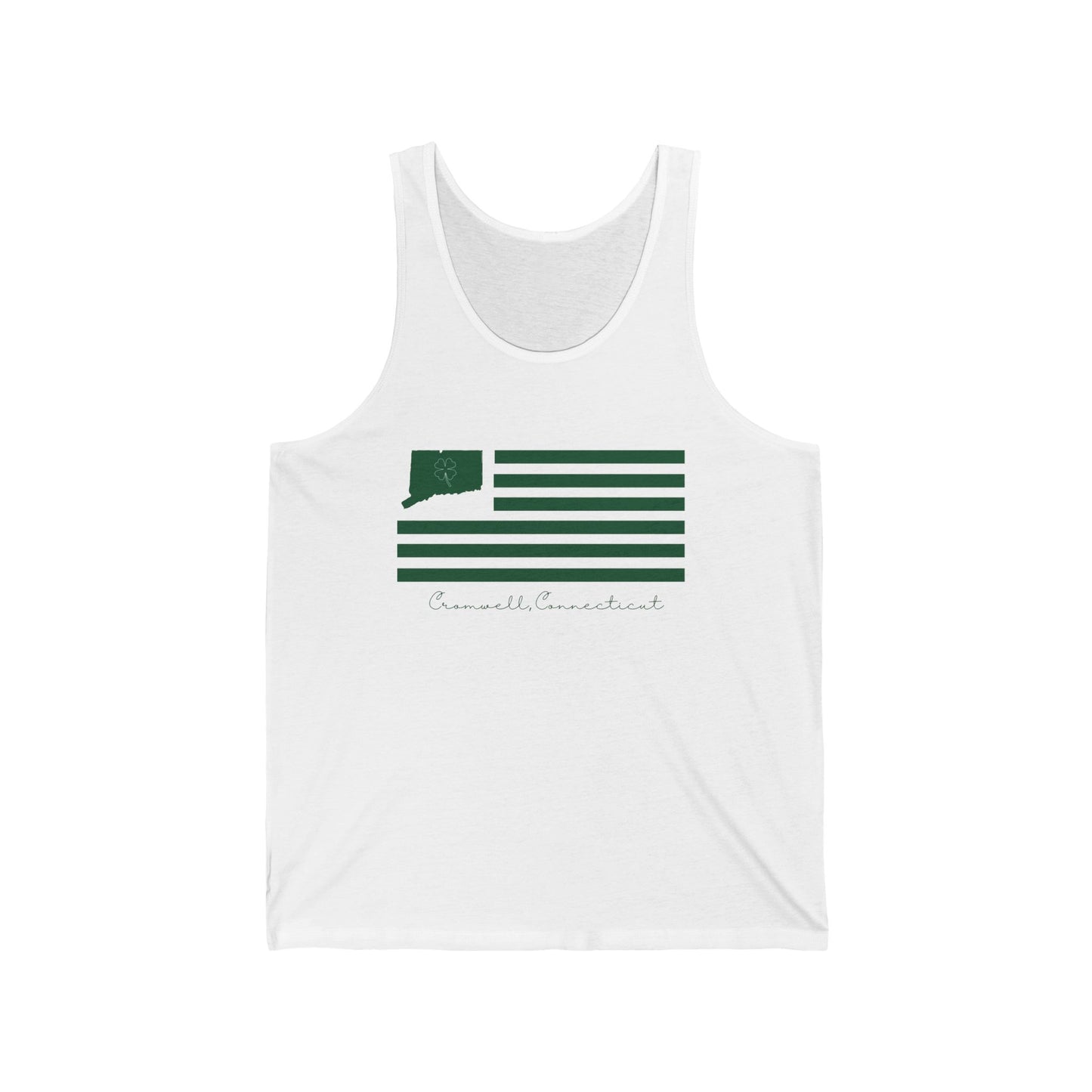 Cromwell Connecticut St. Patrick’s Day Flag Unisex Jersey Tank Top