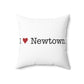 I Heart Newtown.  Spun Polyester Square Pillow