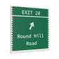 Vintage Merritt Parkway Exit 28 Sign Matte Canvas, Stretched, 1.25"