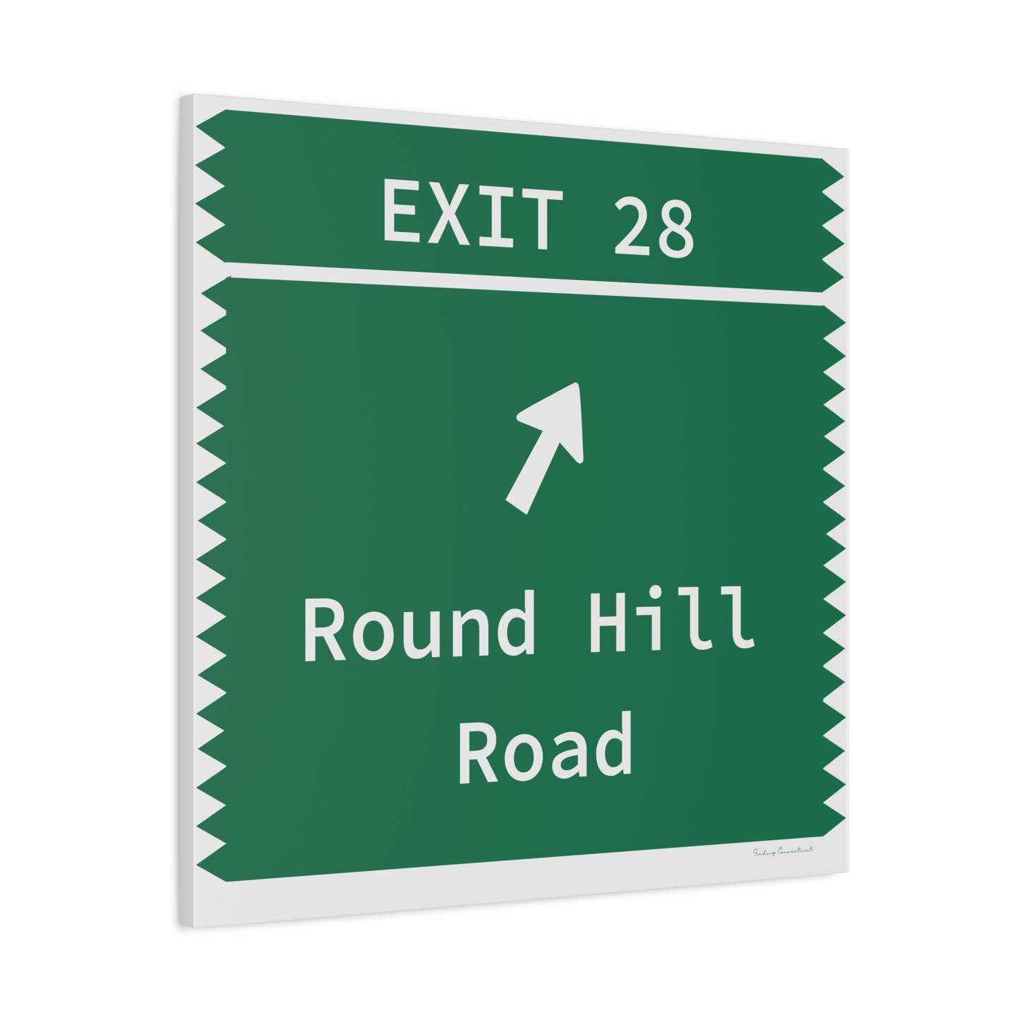 Vintage Merritt Parkway Exit 28 Sign Matte Canvas, Stretched, 1.25"