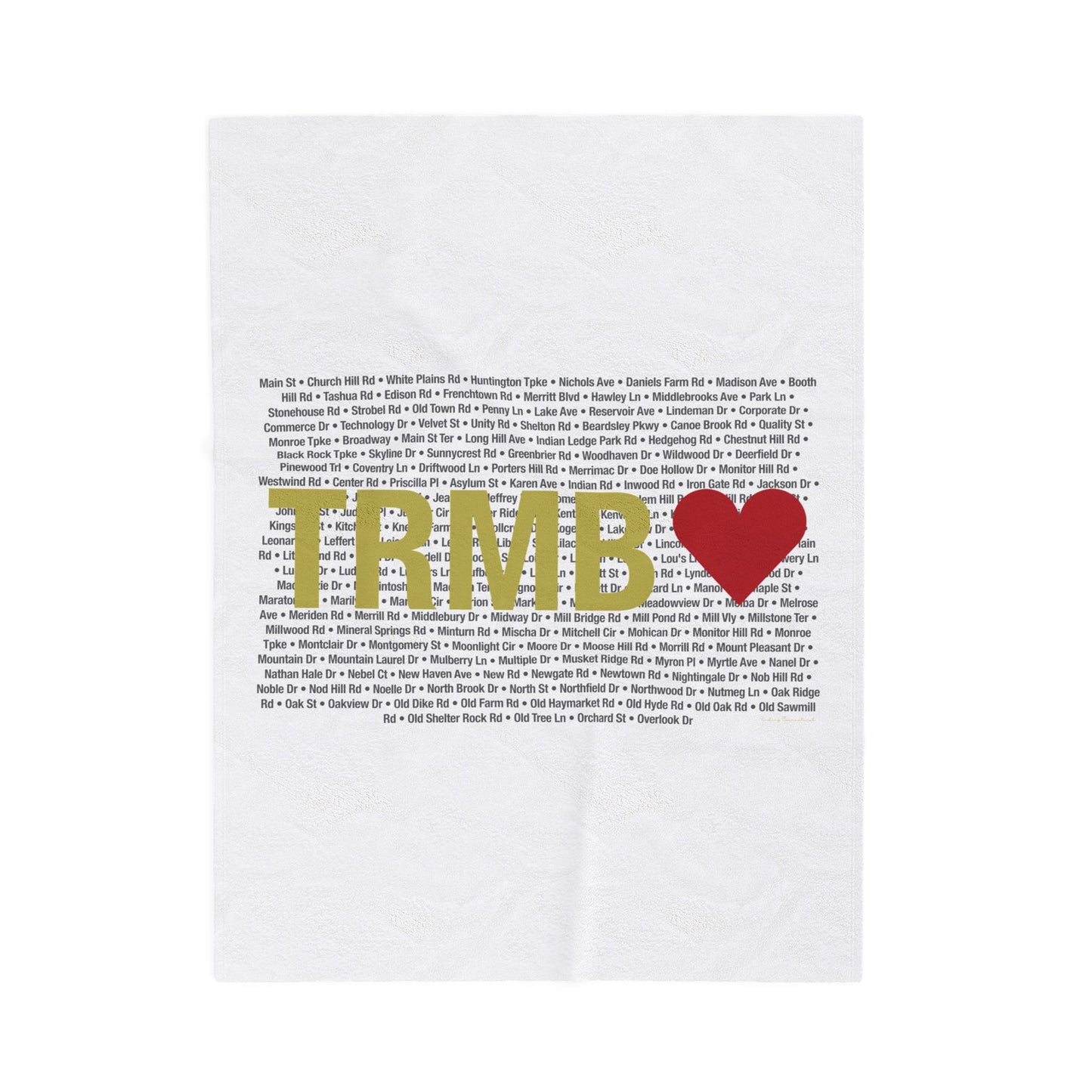 Trumbull Love Velveteen Plush Blanket