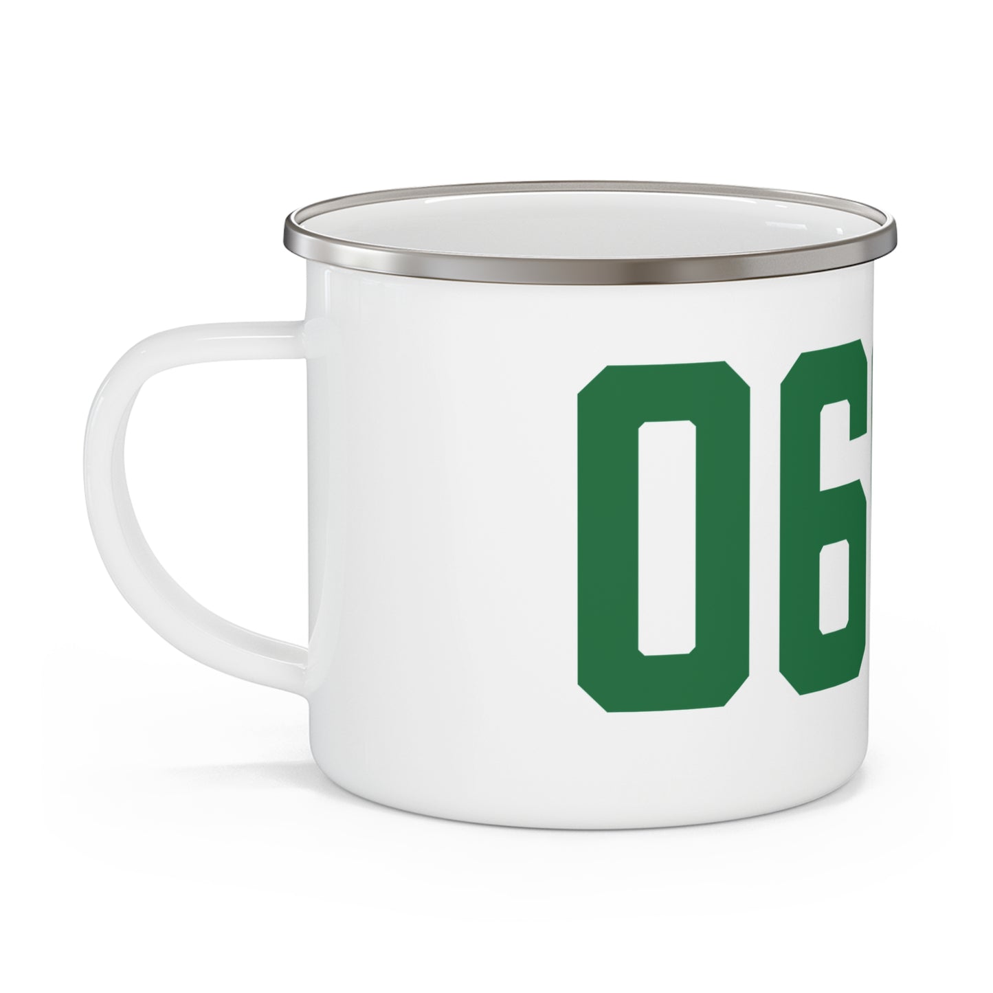 06610  Bridgeport Connecticut Zip Code Enamel Camping Mug