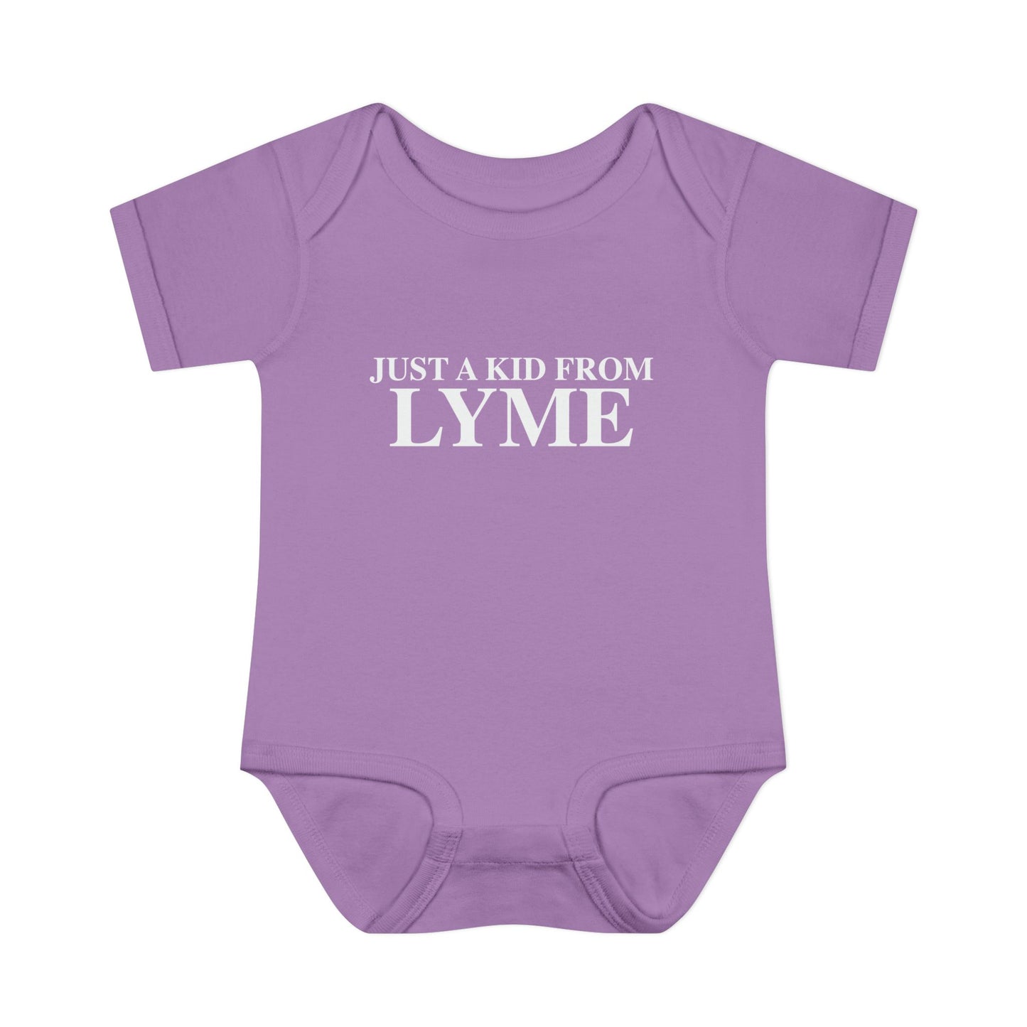 Just a kid from Lyme Infant Baby Rib Bodysuit
