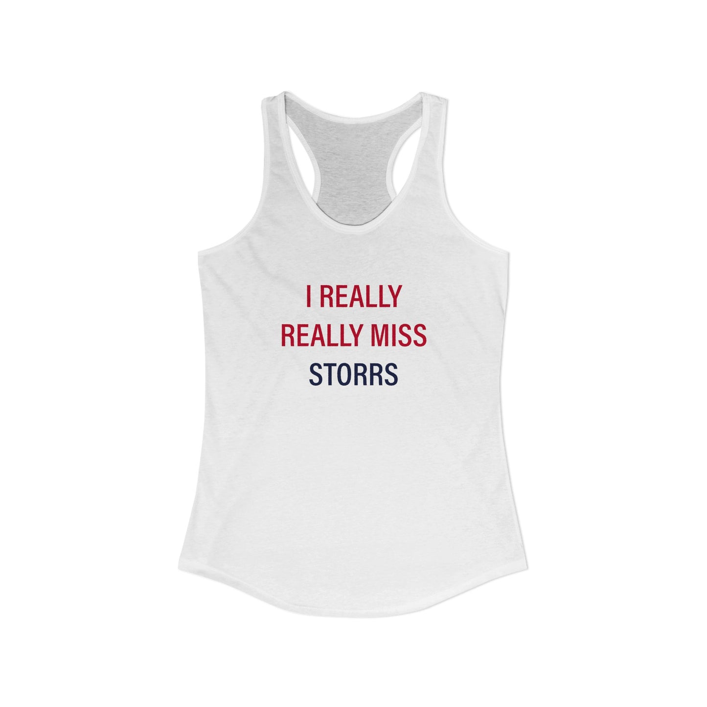 I Really Really Miss Storrs Women's Ideal Racerback Tank Top