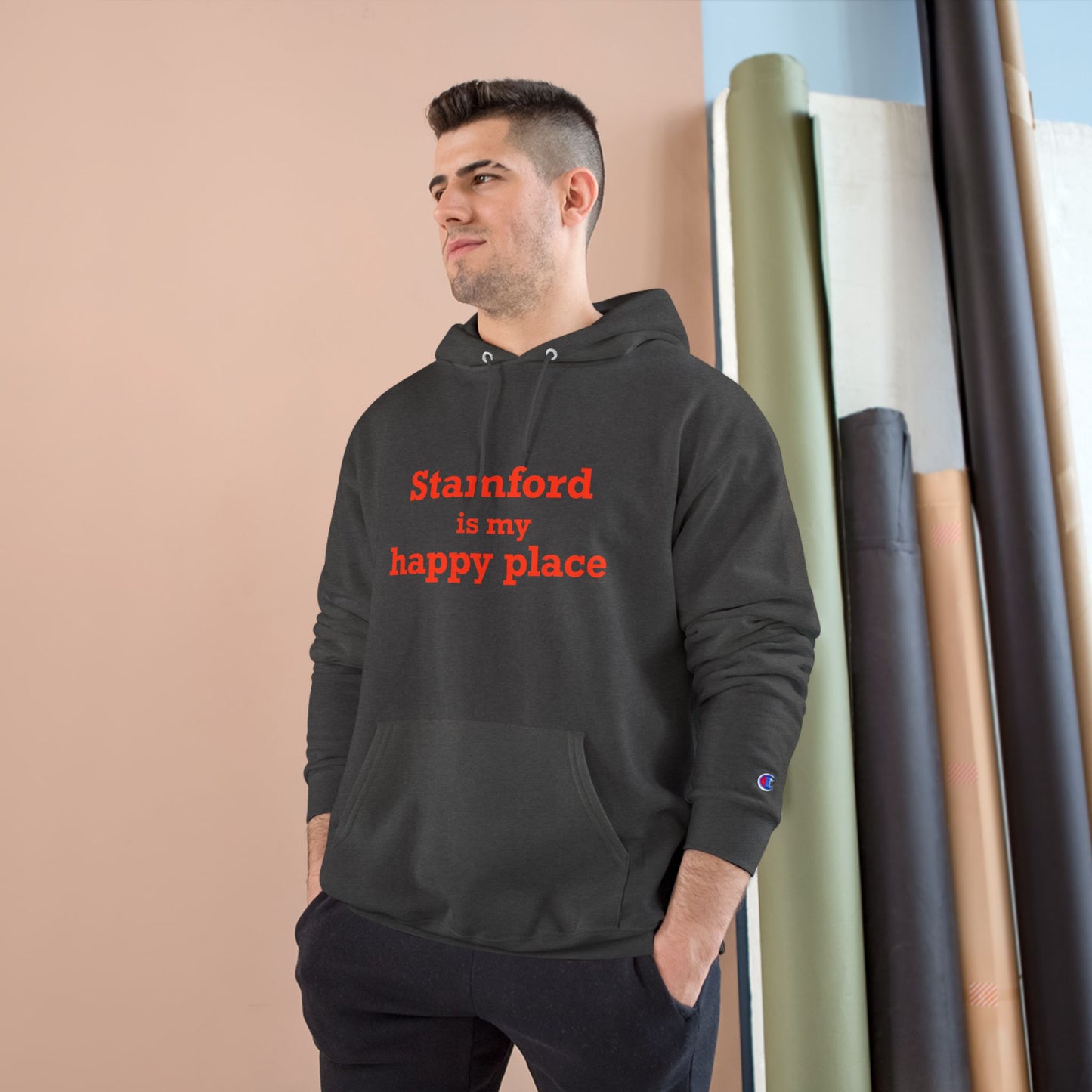 Stamford Is My Happy Place Champion Hoodie