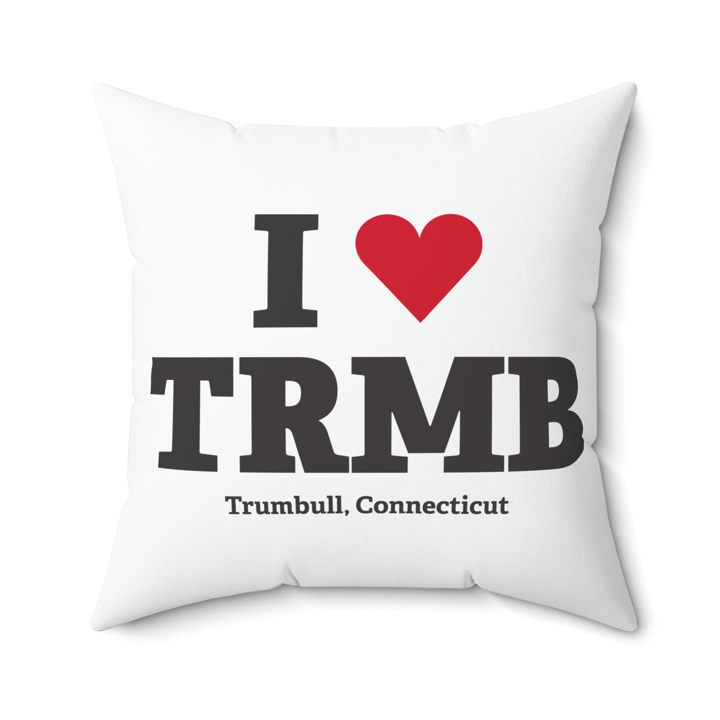 I Heart TRMB Spun Polyester Square Pillow