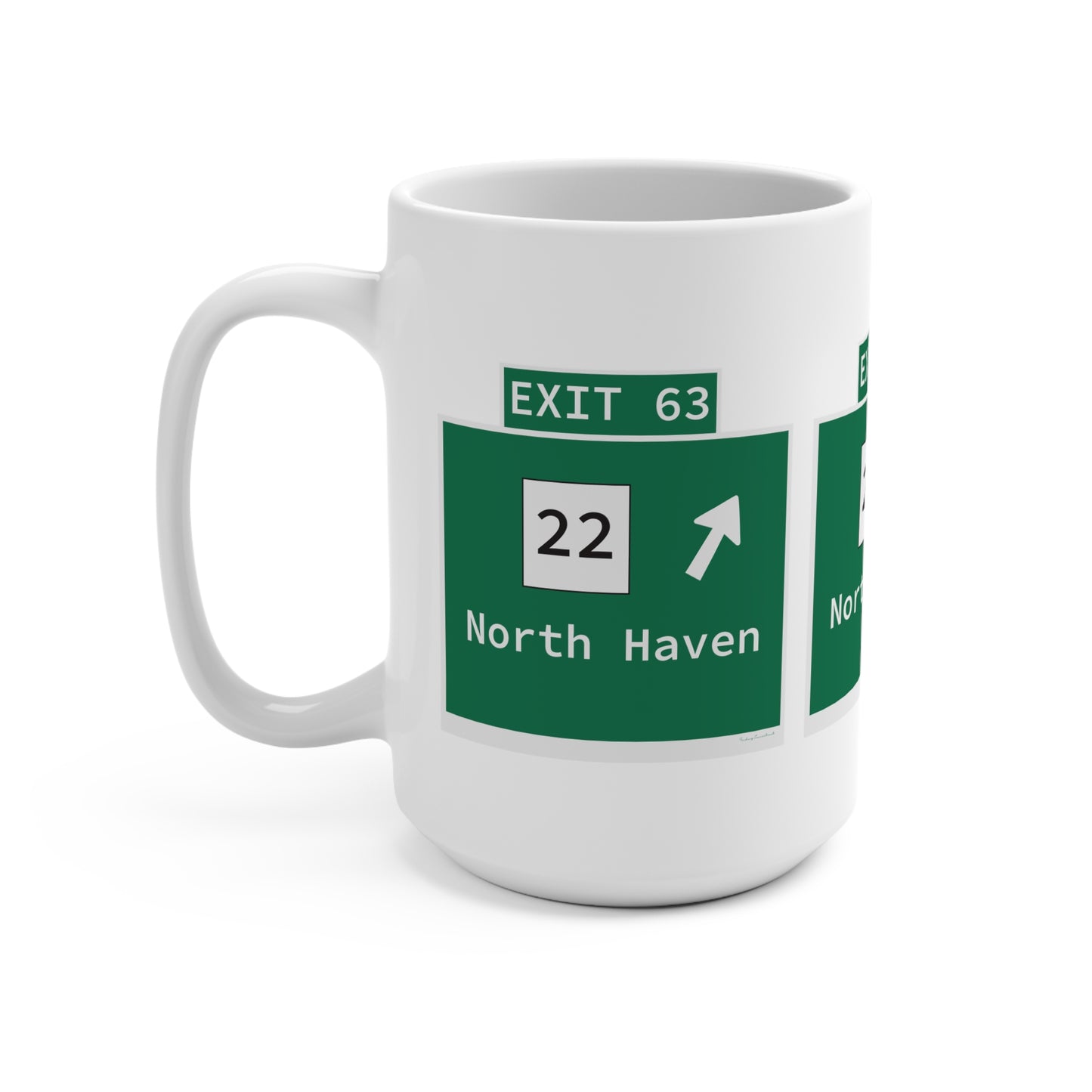 Vintage WCP Exit 63 Sign Mug 15oz