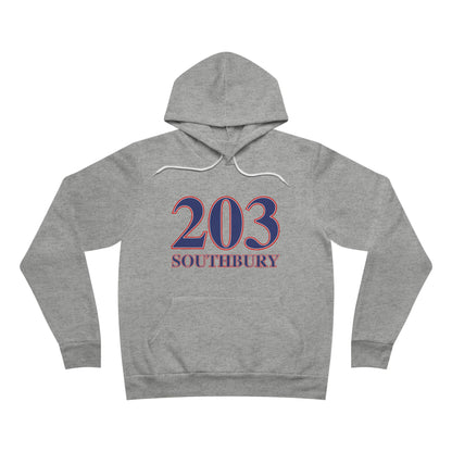 203 Southbury Red White & Blue Unisex Sponge Fleece Pullover Hoodie