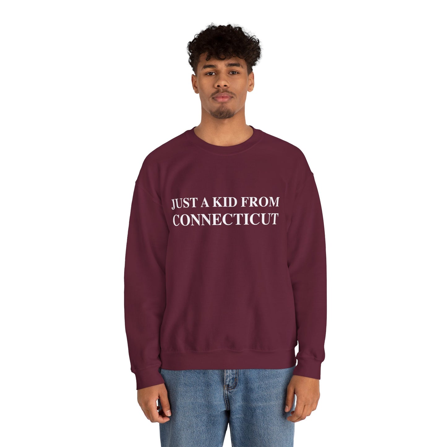 Just a Kid from Connecticut Unisex Heavy Blend™ Crewneck Sweatshirt