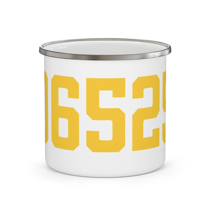 06525 Woodbridge Connecticut Zip Code Enamel Camping Mug