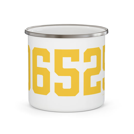 06525 Woodbridge Connecticut Zip Code Enamel Camping Mug