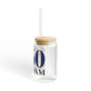 860 Haddam Glass Can with Straw and Lid, 16oz
