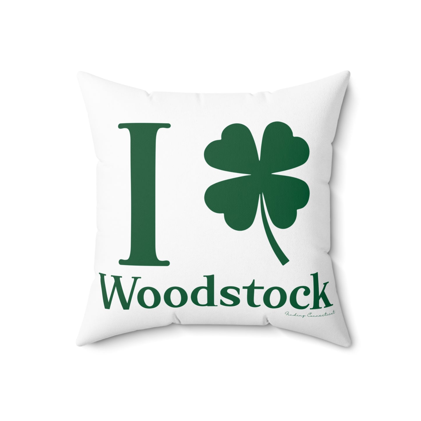 I Clover Woodstock Spun Polyester Square Pillow