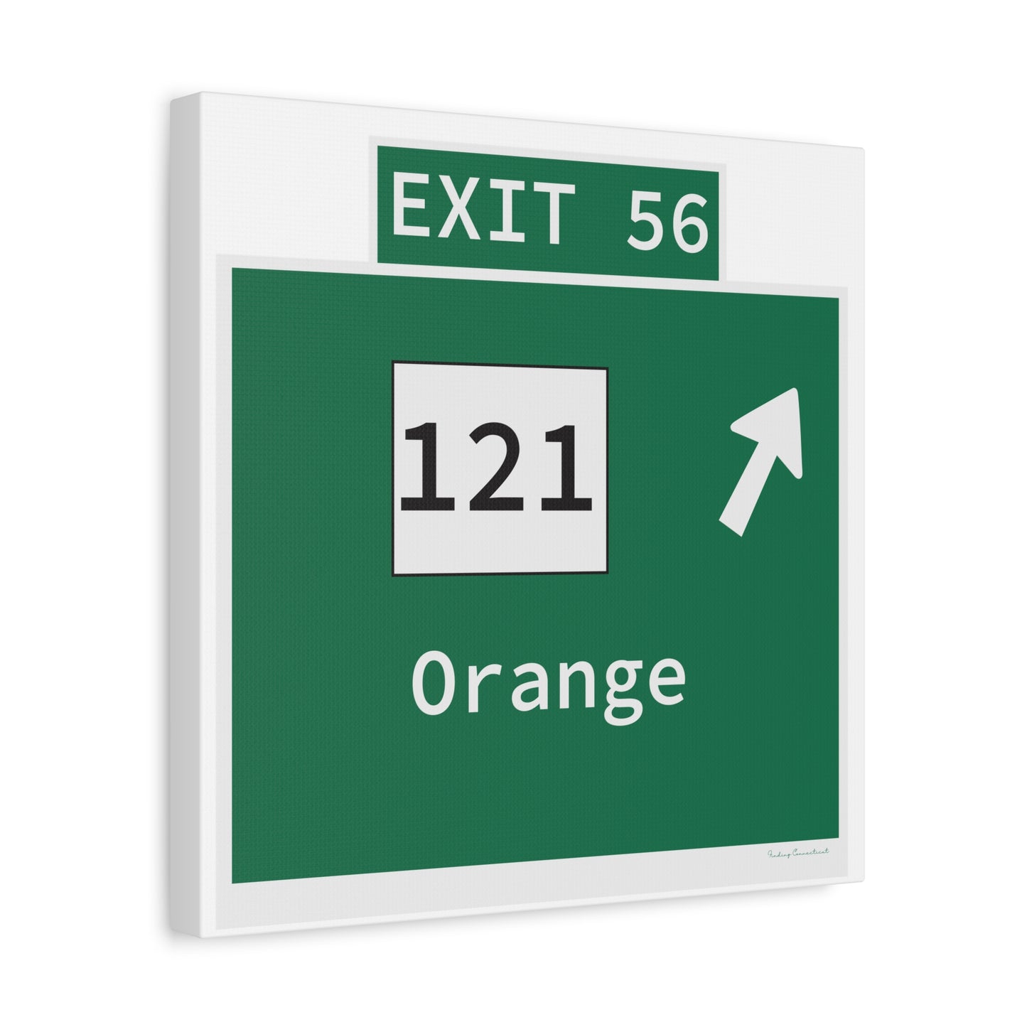 Vintage WCP Exit 56 Sign Matte Canvas, Stretched, 1.25"