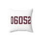 06052 New Britain Connecticut Zip Code Polyester Square Pillow