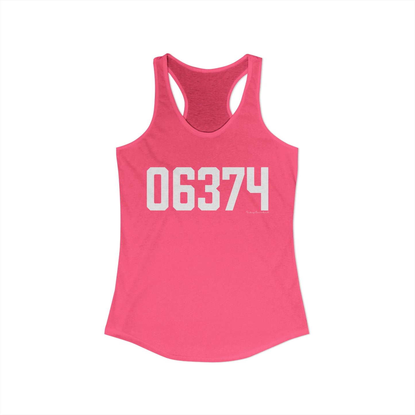 06374 Plainfield CT Zip Code Women's Ideal Racerback Tank Top