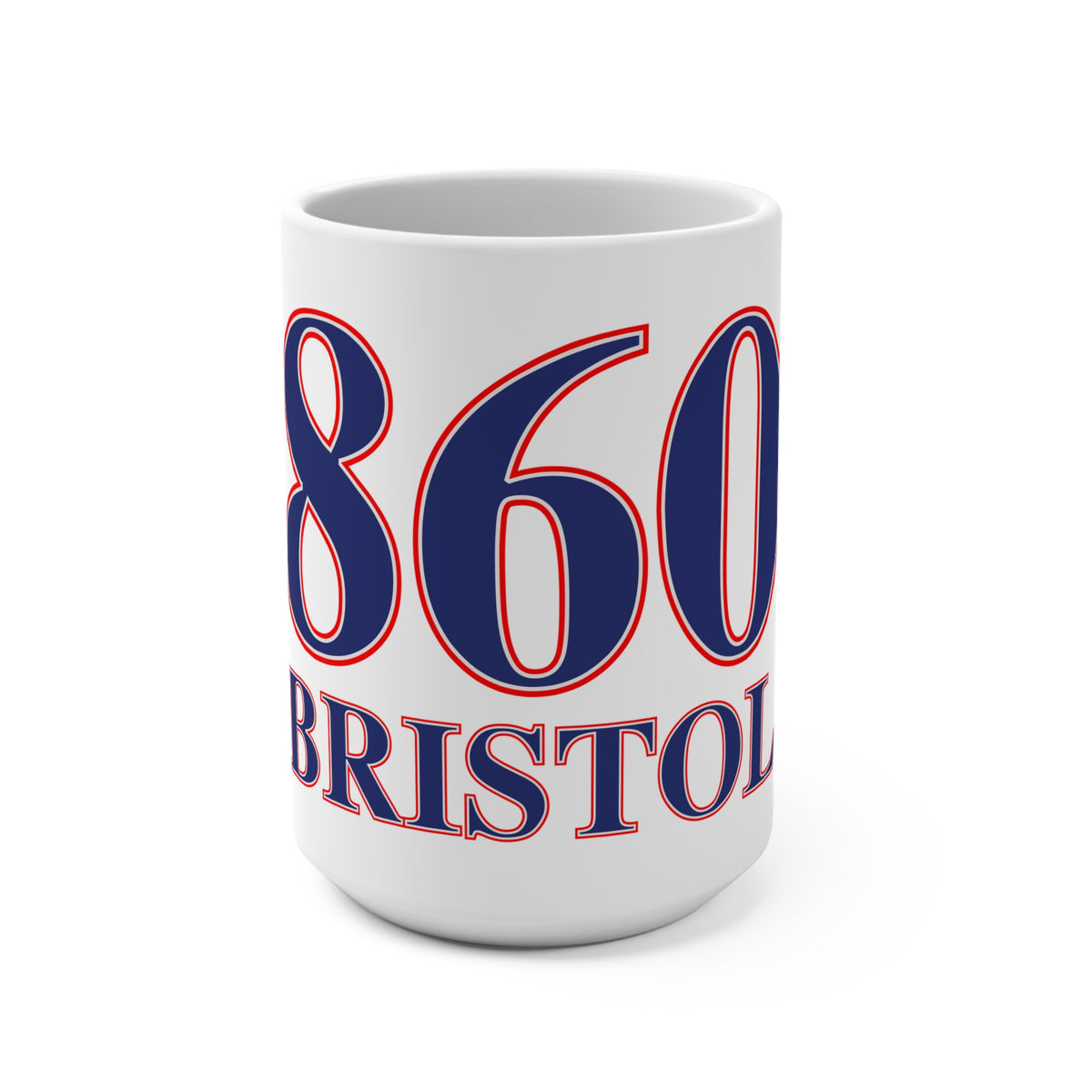860 Bristol Red, White & Blue Mug 15oz