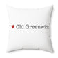 I Heart Old Greenwich. Spun Polyester Square Pillow