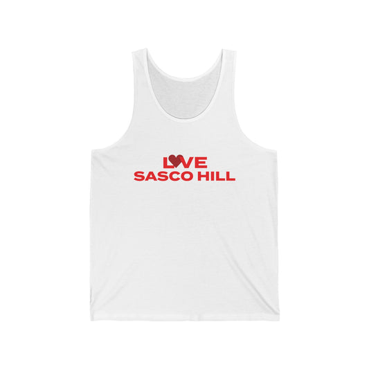 Love Sasco Hill Unisex Jersey Tank Top