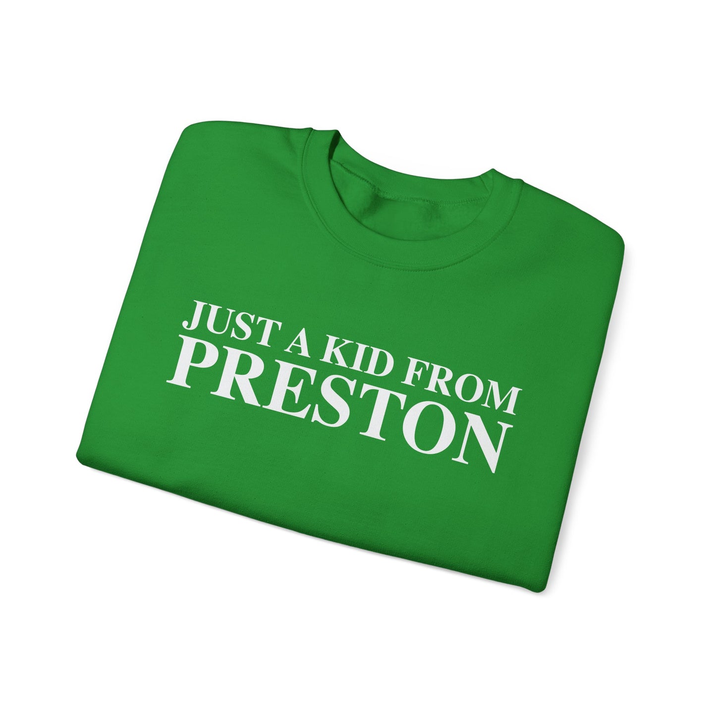 Just a kid from Preston Unisex Heavy Blend™ Crewneck Sweatshirt