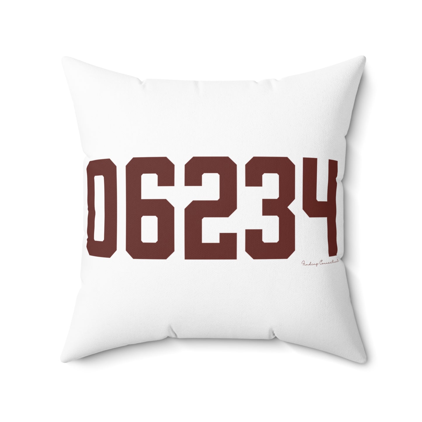 06234 Brooklyn Connecticut Zip Code Spun Polyester Square Pillow