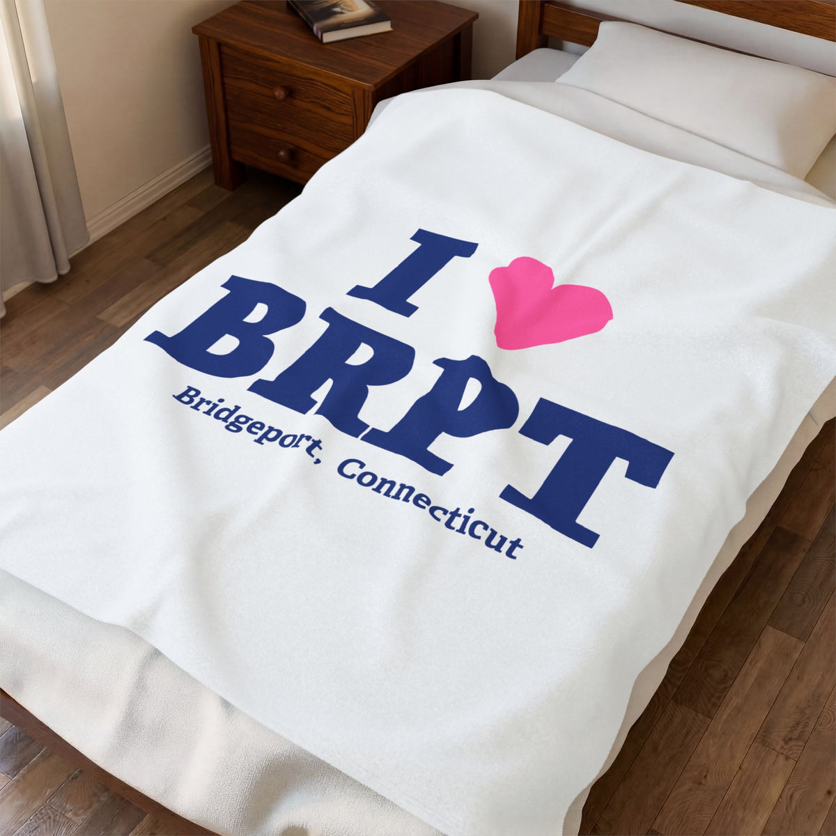 I Heart BRPT Velveteen Plush Blanket