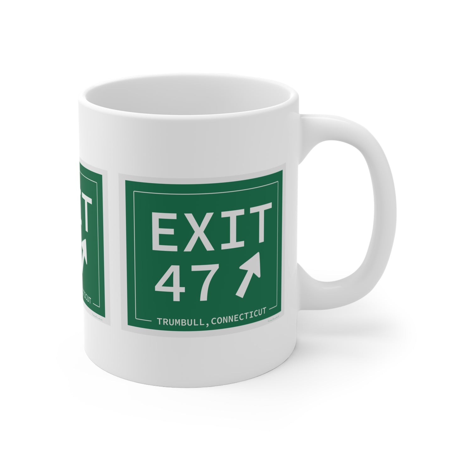 Vintage Exit 47 Merritt Parkway Sign Mug 11oz