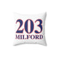 203 Milford Red White & Blue Spun Polyester Square Pillow