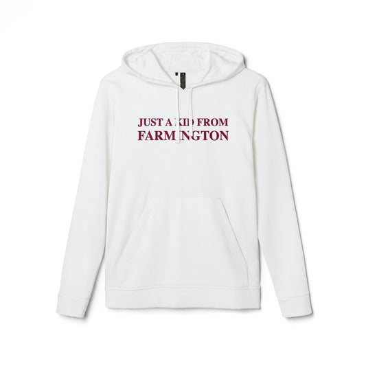 Just a kid from Farmington adidas Unisex Fleece Hoodie