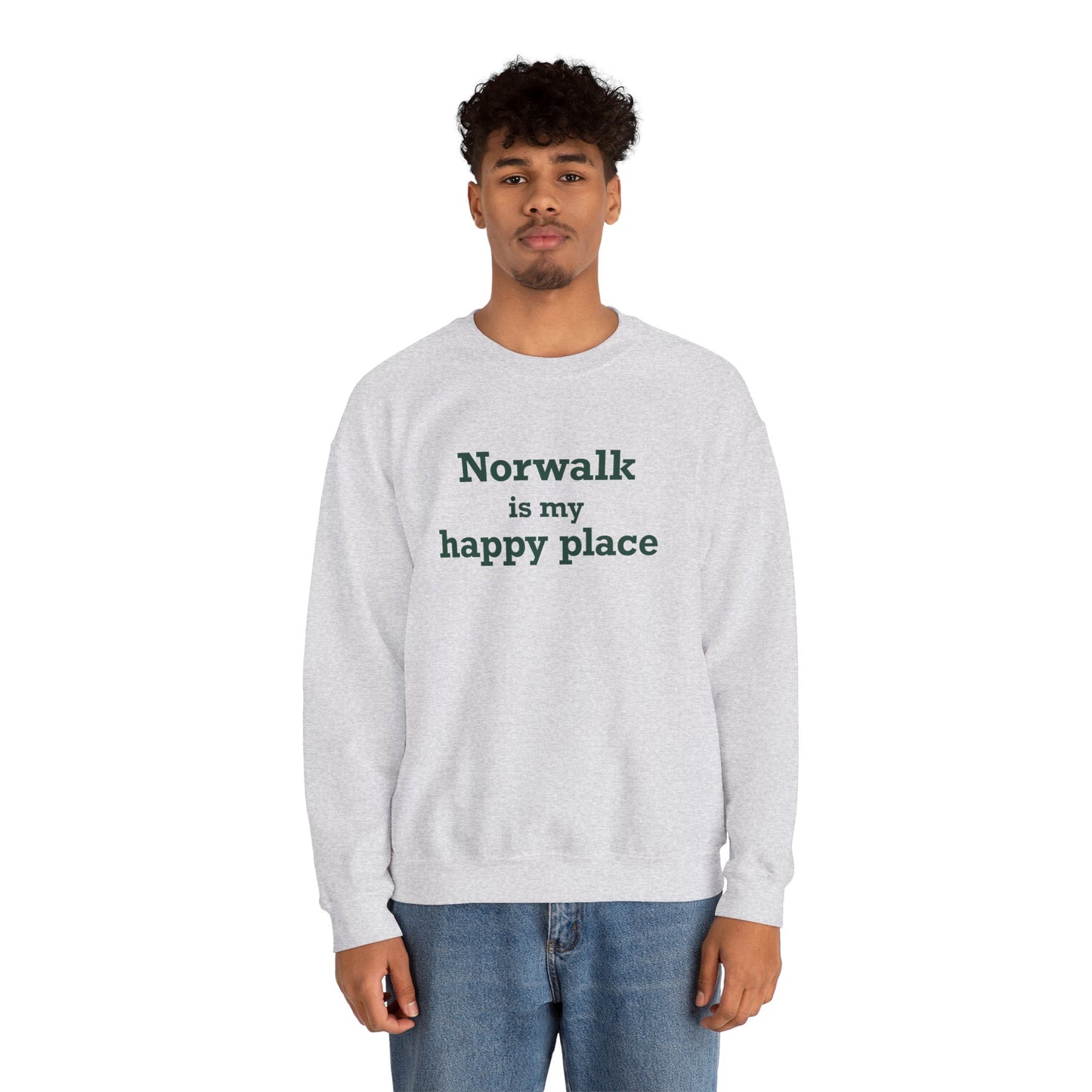 Norwalk is my Happy Place Unisex Heavy Blend™ Crewneck Sweatshirt