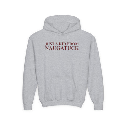 Just a kid from Naugatuck Youth Heavy Blend Hooded Sweatshirt