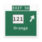 Vintage WCP Exit 56 Sign Matte Canvas, Stretched, 1.25"