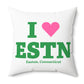 I Heart ESTN Spun Polyester Square Pillow