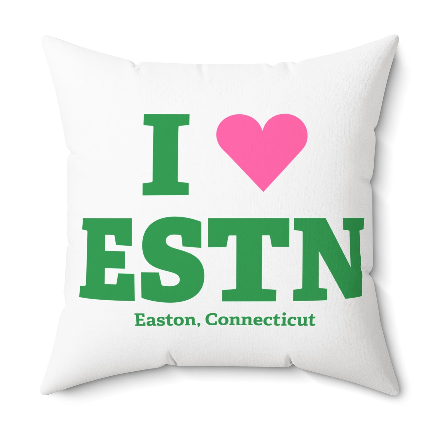 I Heart ESTN Spun Polyester Square Pillow