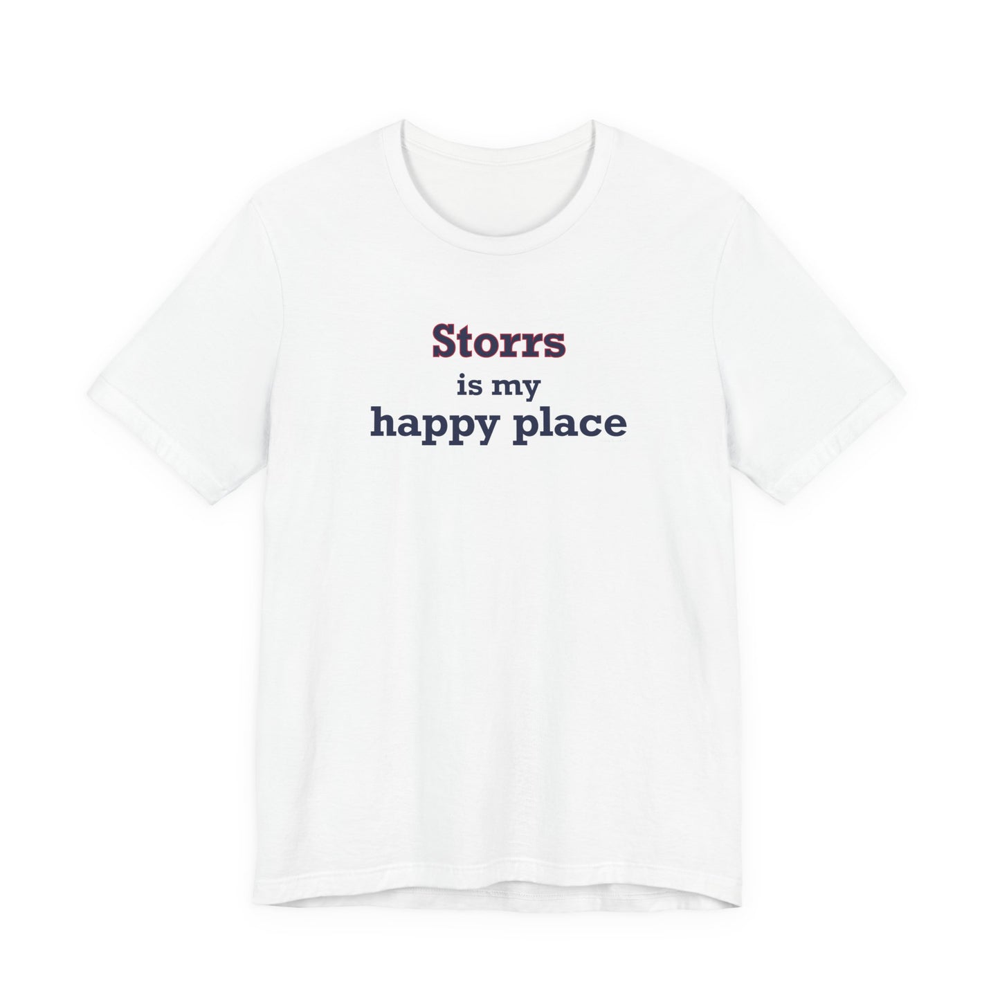 Storrs Is My Happy Place Unisex Jersey Short Sleeve T-Shirt