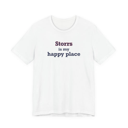 Storrs Is My Happy Place Unisex Jersey Short Sleeve T-Shirt