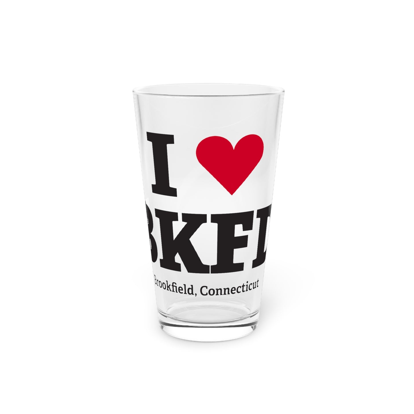 I Heart BKFD Pint Glass, 16oz