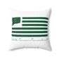 North Canaan Connecticut St. Patrick’s Day Flag Spun Polyester Square Pillow