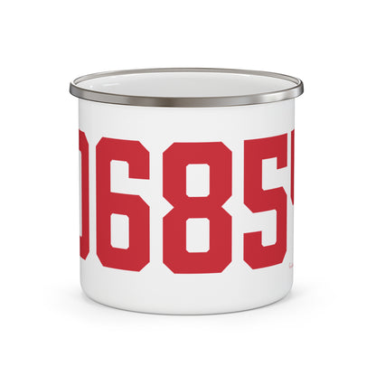 06854 Norwalk Connecticut Zip Code Enamel Camping Mug