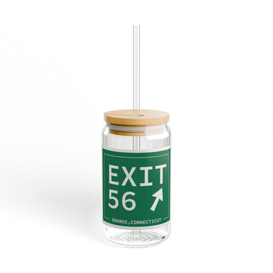 Vintage Exit 56 WCP Sign Sipper Glass, 16oz