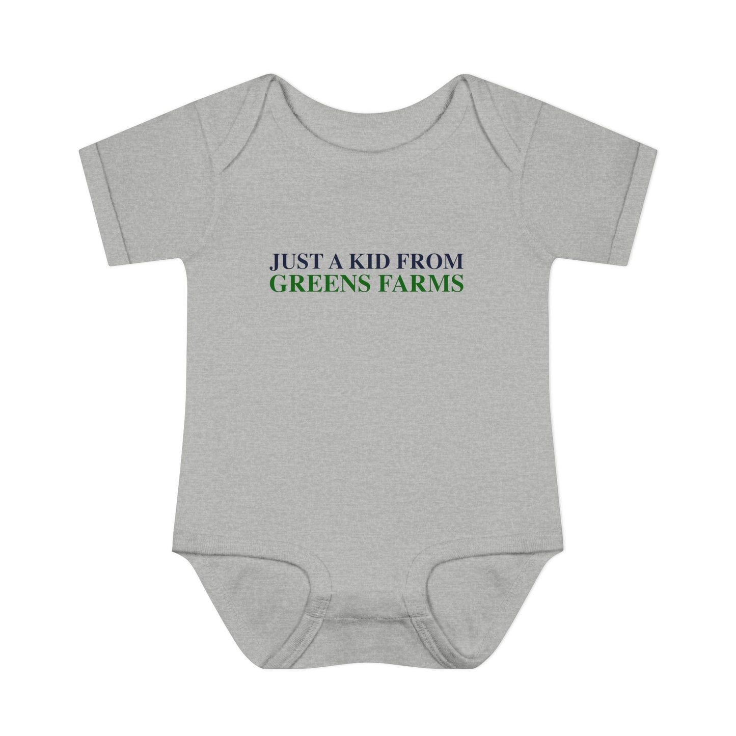 Just a kid from Greens Farms Infant Baby Rib Bodysuit