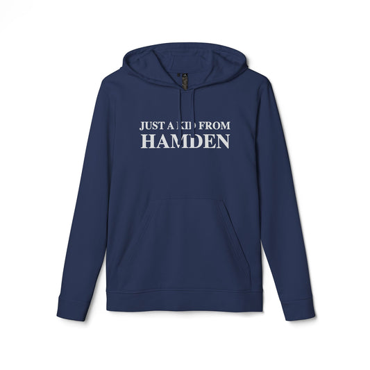 Just a kid from Hamden adidas Unisex Fleece Hoodie