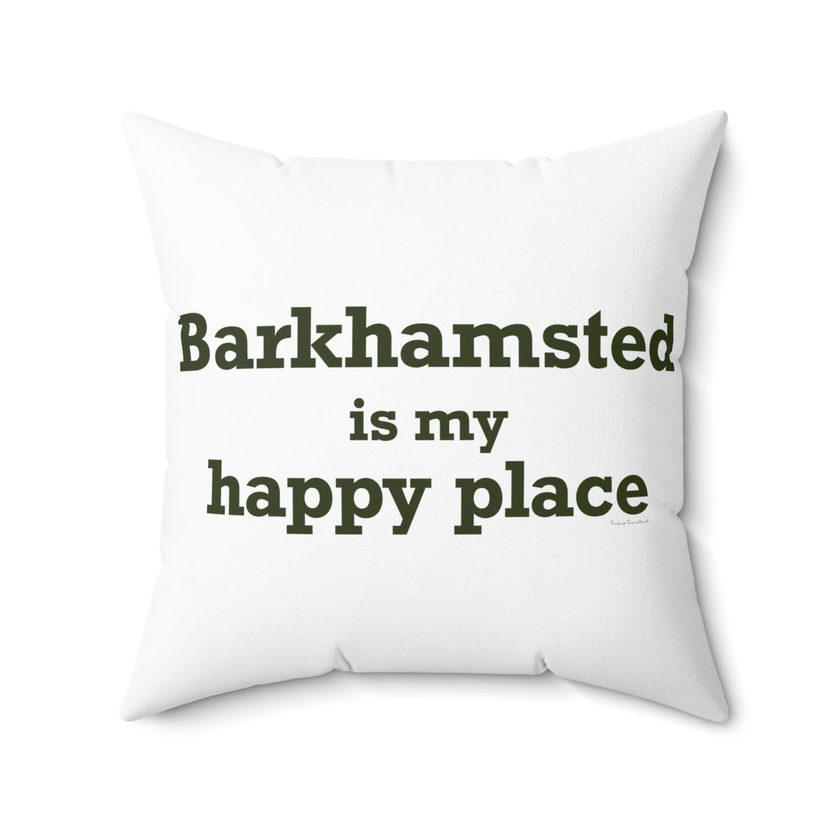 Barkhamsted is my Happy Place Polyester Square Pillow