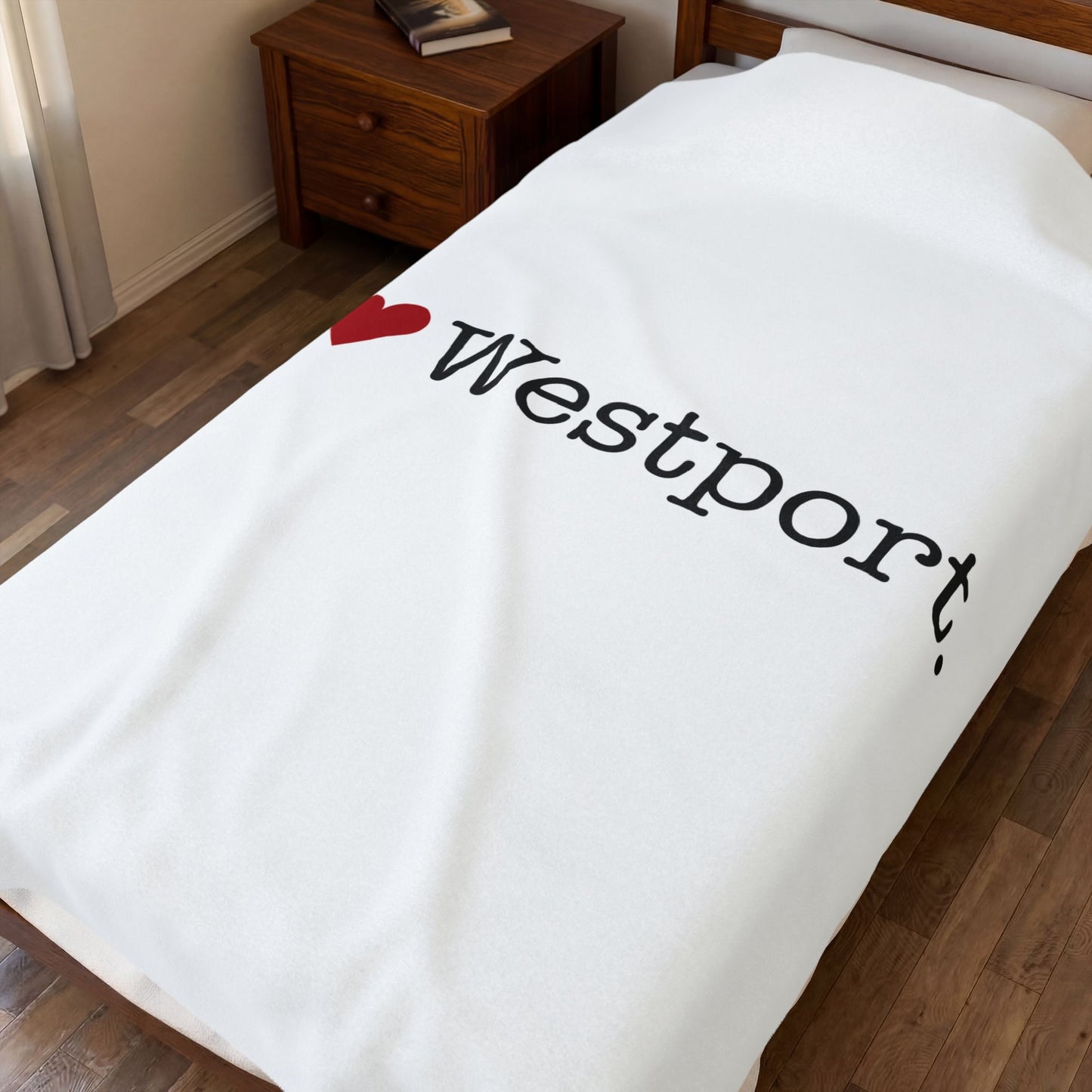 I Heart Westport. Velveteen Plush Blanket