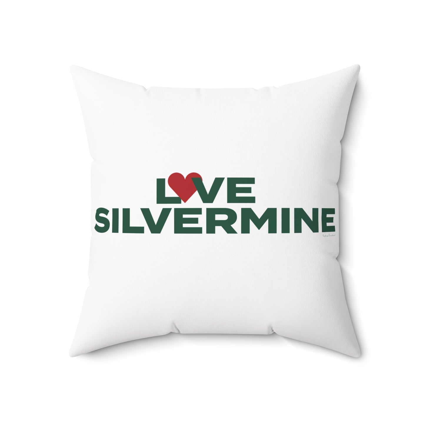 Love Silvermine Spun Polyester Square Pillow