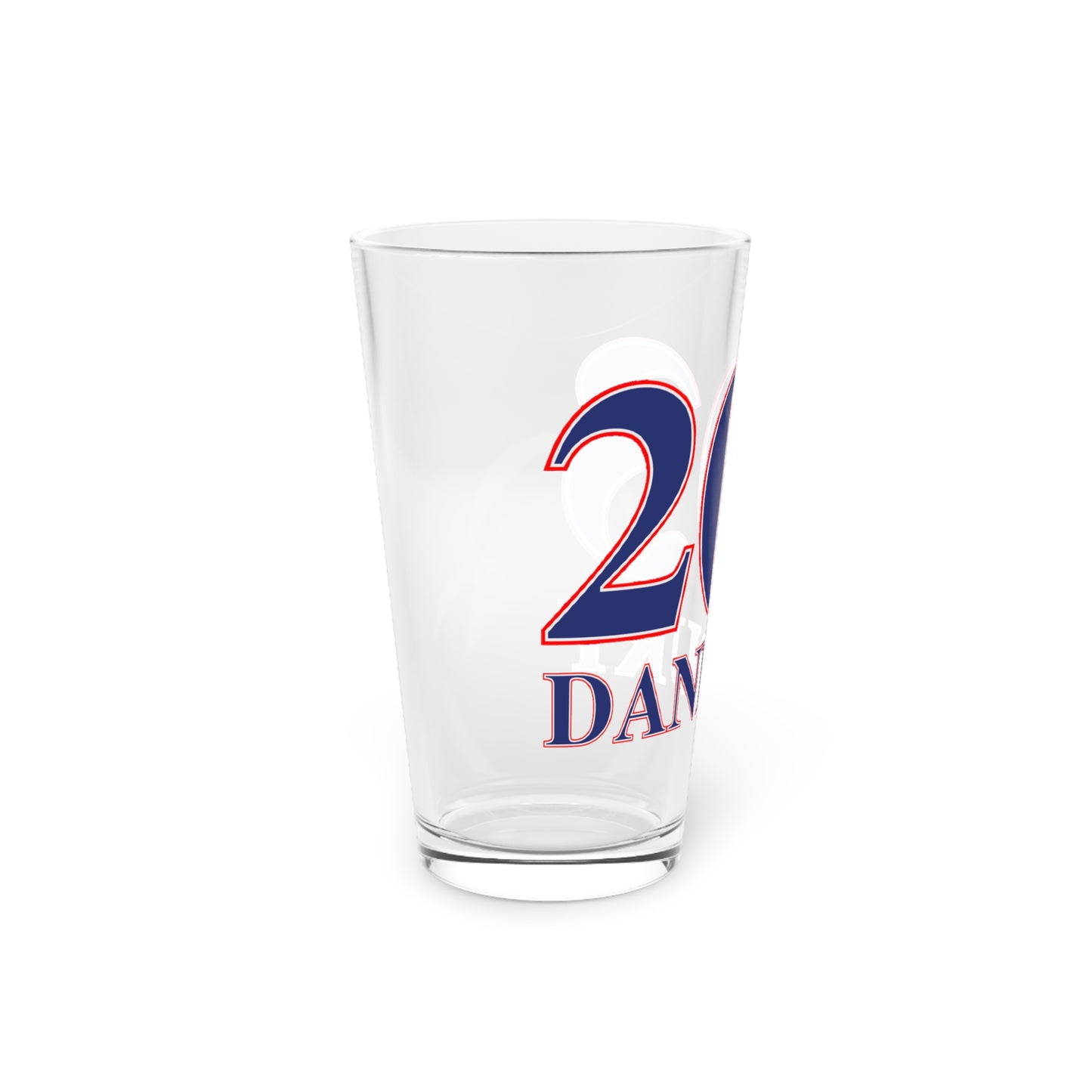 203 Danbury Red, White & Blue Pint Glass, 16oz